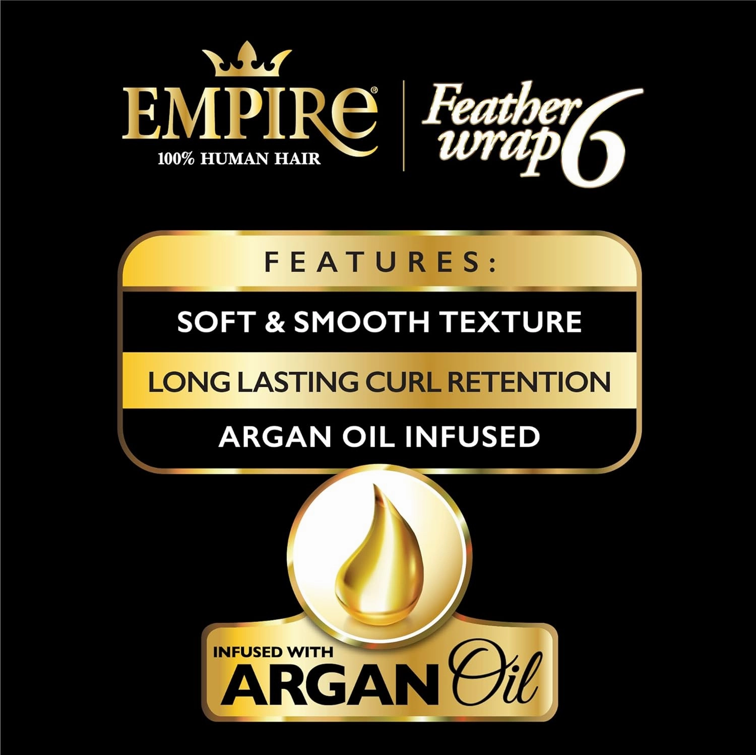 Sensationnel Empire bump weaving hairextension - feather wrap 6 inch human hair short bun weave styling (1 JETBLACK)