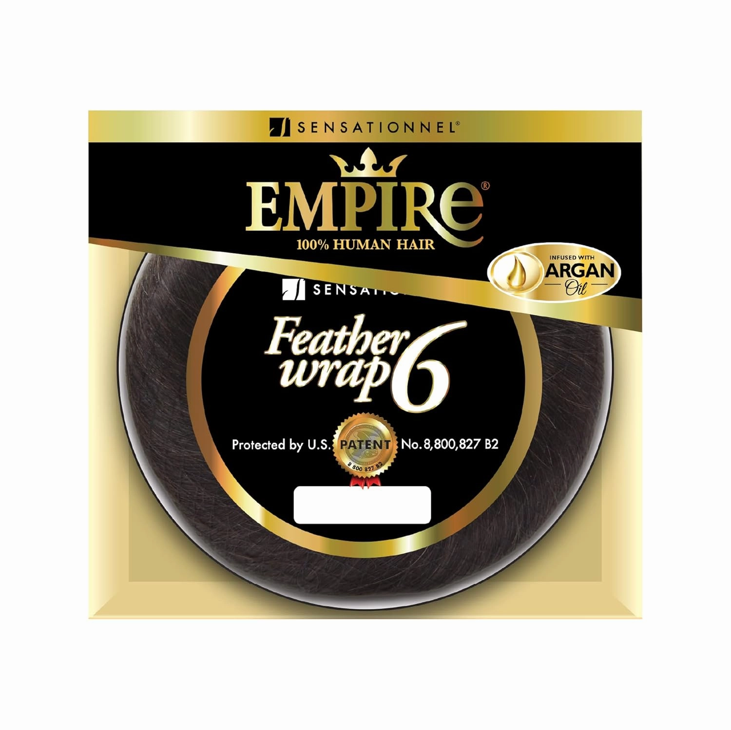 Sensationnel Empire bump weaving hairextension - feather wrap 6 inch human hair short bun weave styling (2 DARKBROWN)