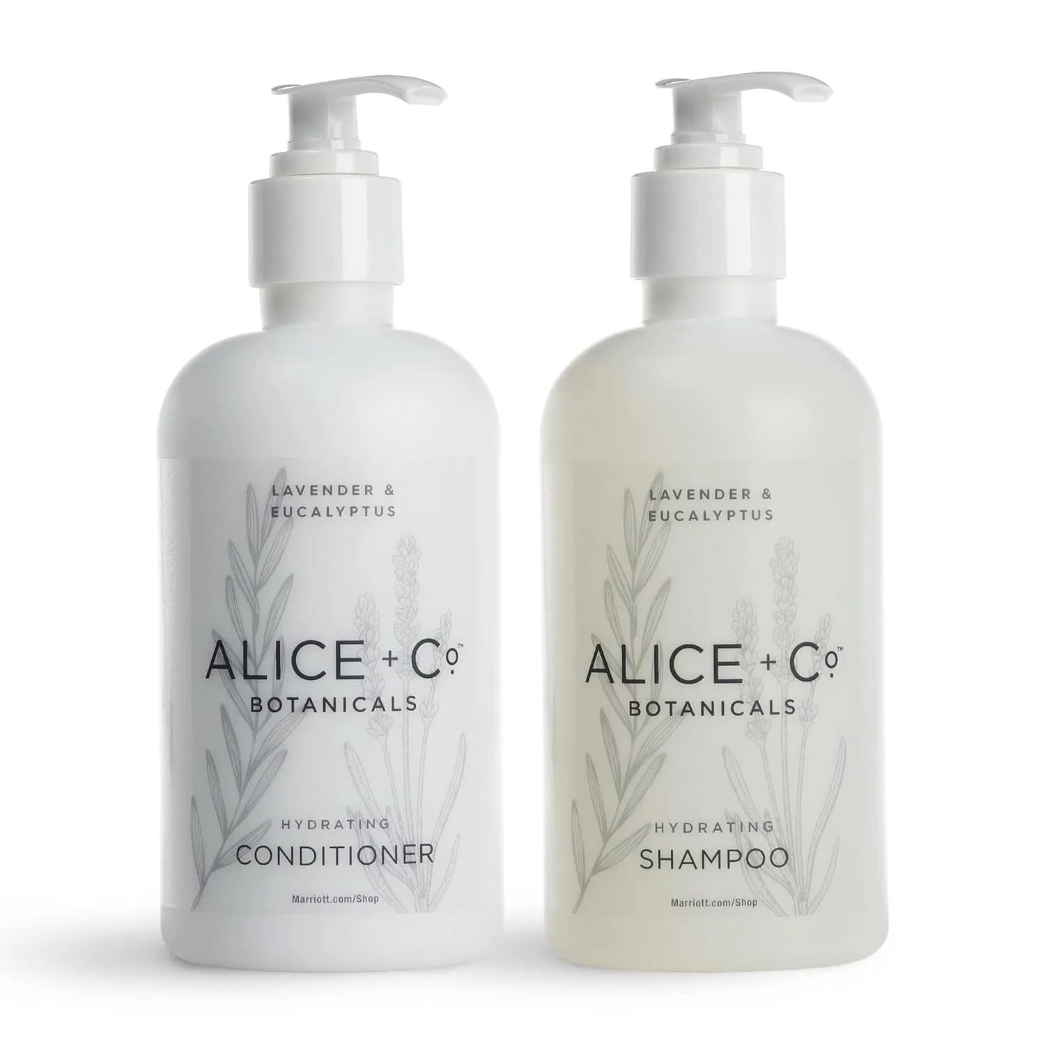 Shampoo & Conditioner - Fairfield by Marriott Hotel Bath Amenities - Lavender & Eucalyptus - 8.5 oz Bottles - Hair Care Set