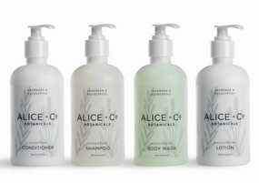 Shampoo, Conditioner, Body Wash, Lotion | Lavender & Eucalyptus | Hotel Bath Amenities | Fairfield by Marriott | 8.5 oz Bottles | Hair & Body Care Set