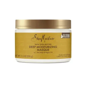 Shea Moisture Deep Treatment Hair Mask to Promote Healthy Hair Growth, Raw Shea Butter with Sea Kelp & Argan Oil, Curly Hair Products, Family Size, 16 Oz
