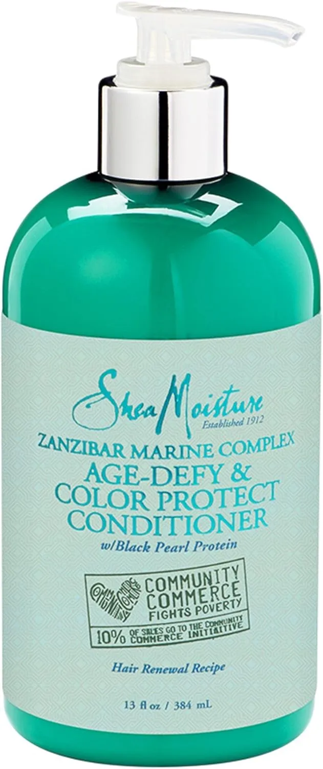 Shea Moisture Zanzibar Marine Complex Age-Defy & Color Protect Conditioner for Unisex, 13 Ounce