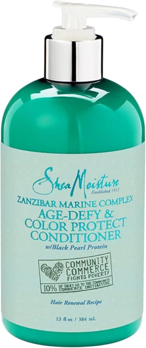 Shea Moisture Zanzibar Marine Complex Age-Defy & Color Protect Conditioner for Unisex, 13 Ounce