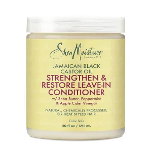 SheaMoisture Leave In Conditioner Conditioner For Hair Jamaican Black Castor Oil To Soften and Detangle Hair 20 oz