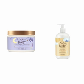 SheaMoisture Baby Deep Conditioner and Conditioner for Curly Hair Bundle 12 oz and 13 oz
