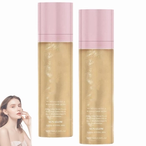 Sheer Setting Mist Sunscreen Spf 50 75ml, Sunscreen-Broad Spectrum Shimmering Body Mis, Non-Greasy Formula For Makeup-Friendly Radiance, Weightless Mist That Sets For Daily Uv Protection (2)