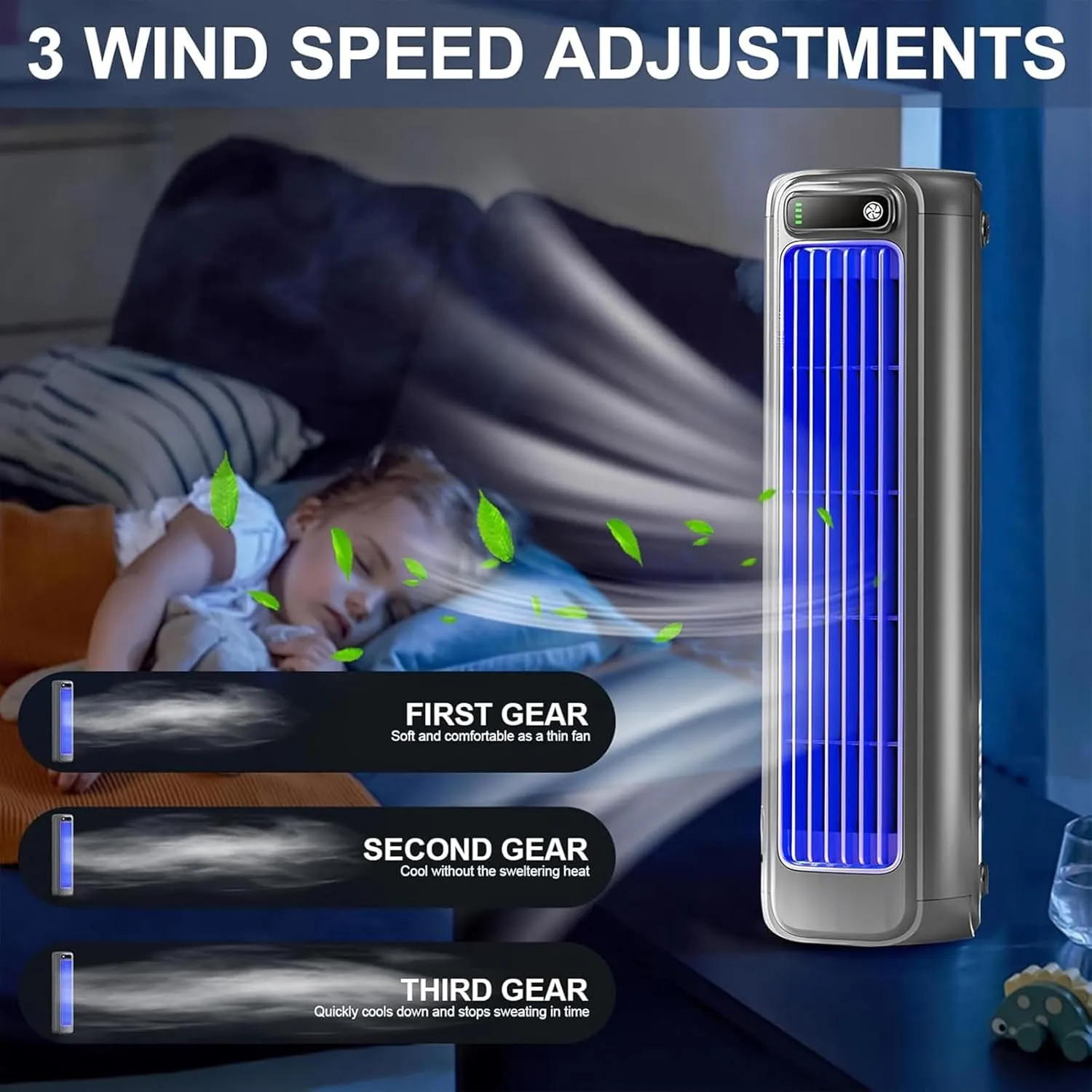 Sherum Cooling Ace Portable Air Conditioner, 2025 Energy Efficient Air Conditioner Cooling Fan Quiet, 3 Speeds & Led Touch Screen, Rechargeable, 24h Long-Lasting Battery Life (Gray)