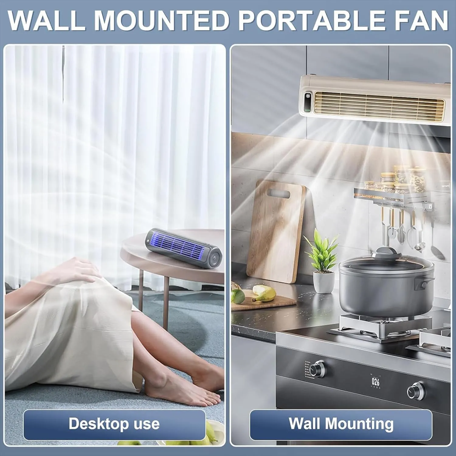 Sherum Cooling Ace Portable Air Conditioner, 2025 Upgrade Outfanly Cooling Ace with 3 Speeds, Rechargeable Fan Quiet, Energy Efficient Air Conditioner Cooling Fan for Bedroom Office Home (Grey)
