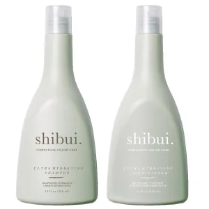 SHIBUI Ultra-Hydrating Shampoo & Conditioner, Gentle Cleansing, Intense Moisture for Medium to Coarse Hair, 12 Fl Oz Ea