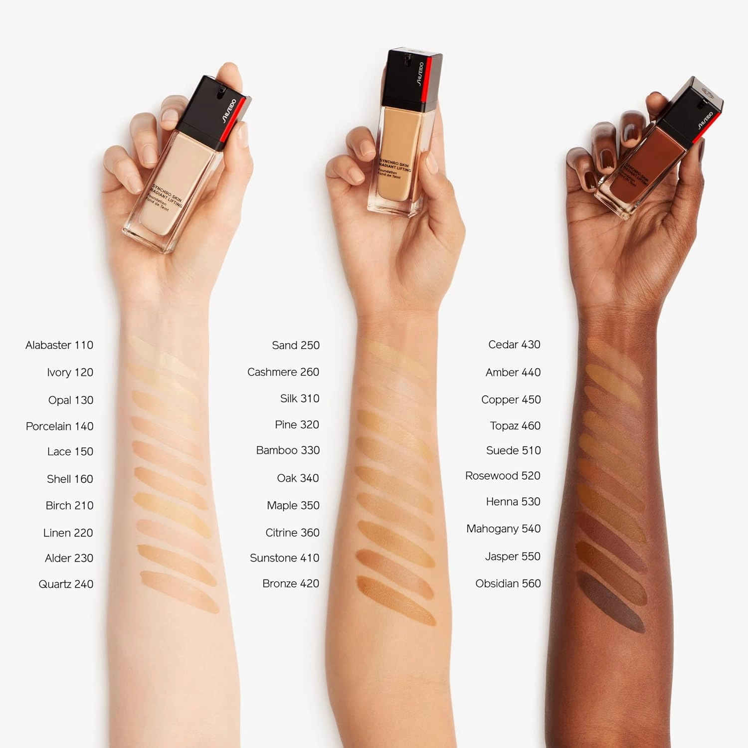 Shiseido Synchro Skin Radiant Lifting Foundation SPF 30 Variants