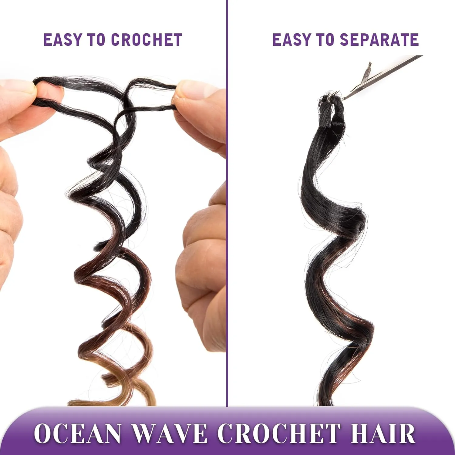 Short Curly Crochet Hair for Women 8 Inch GoGo Curl Beach Ocean Wave Deep Twist Braids Pre Looped Synthetic Braiding Extensions 7 Packs