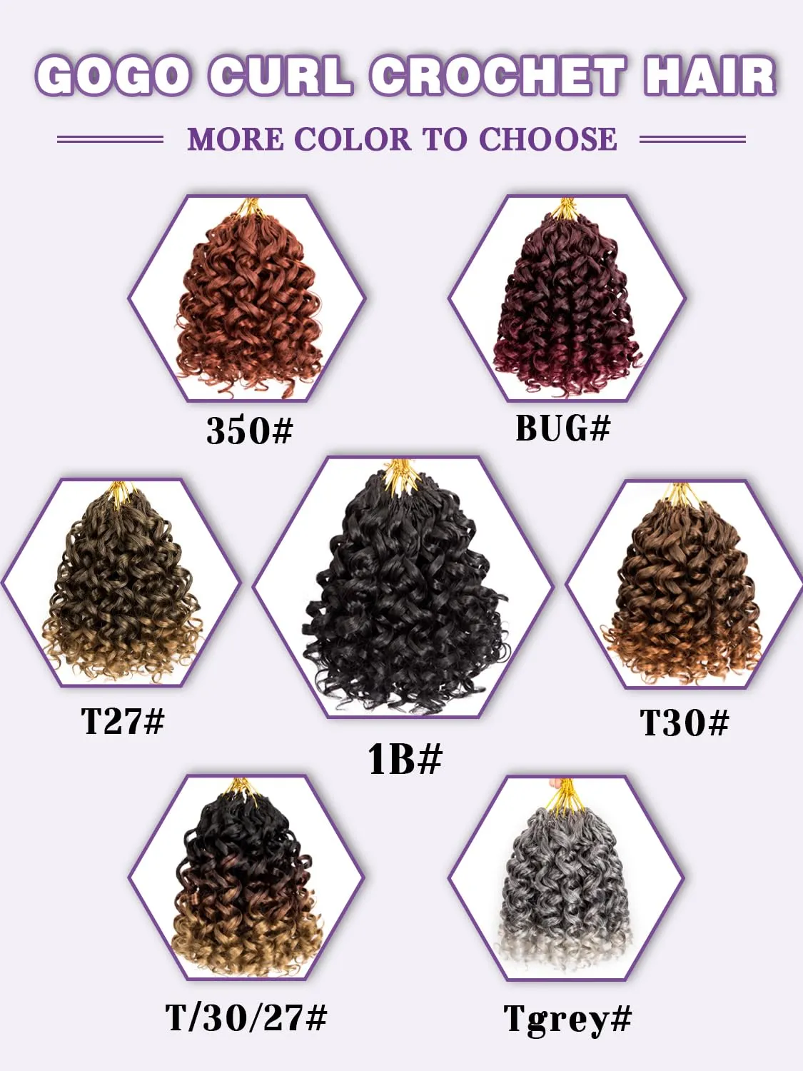 Short Curly Crochet Hair for Women 8 Inch GoGo Curl Beach Ocean Wave Deep Twist Braids Pre Looped Synthetic Braiding Extensions 7 Packs