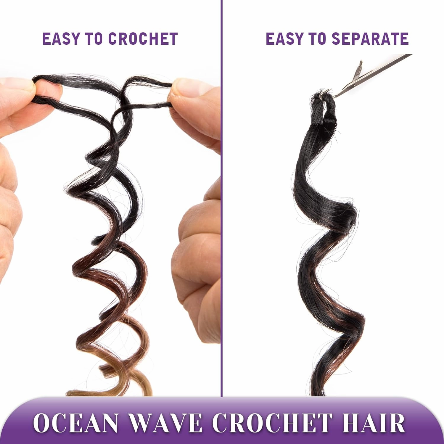 Short Curly Crochet Hair for Women 8 Inch GoGo Curl Beach Ocean Wave Deep Twist Braids Pre Looped Synthetic Braiding Extensions 7 Packs