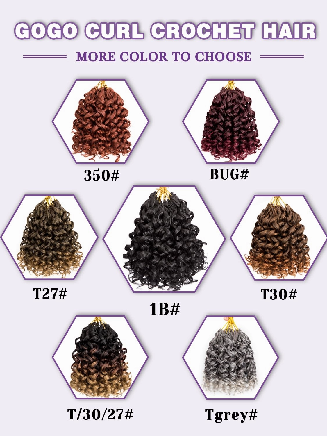 Short Curly Crochet Hair for Women 8 Inch GoGo Curl Beach Ocean Wave Deep Twist Braids Pre Looped Synthetic Braiding Extensions 7 Packs