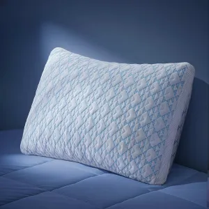Shredded Memory Foam Cooling Soft Bamboo Viscose Pillow Queen Size, Adjustable Hypoallergenic Hotel Quality Bed Pillow for Back, Stomach and Side Sleeper, Oeko-TEX Certified