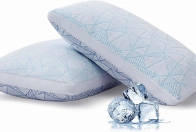 Shredded Memory Foam Cooling Soft Bamboo Viscose Pillows King Set of 2, Adjustable Hypoallergenic Hotel Quality Pillows for Stomach, Back or Side Sleeper, Oeko-TEX Certified