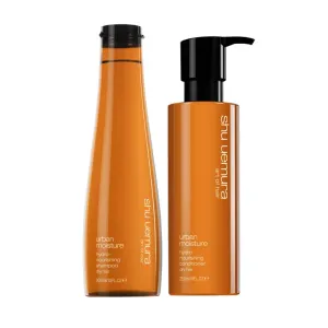 Shu Uemura Urban Moisture Deep Hydration Shampoo & Conditioner Set For Dry Hair - Intensely Hydrates and Nourishes, Reduces Frizz and Adds Shine