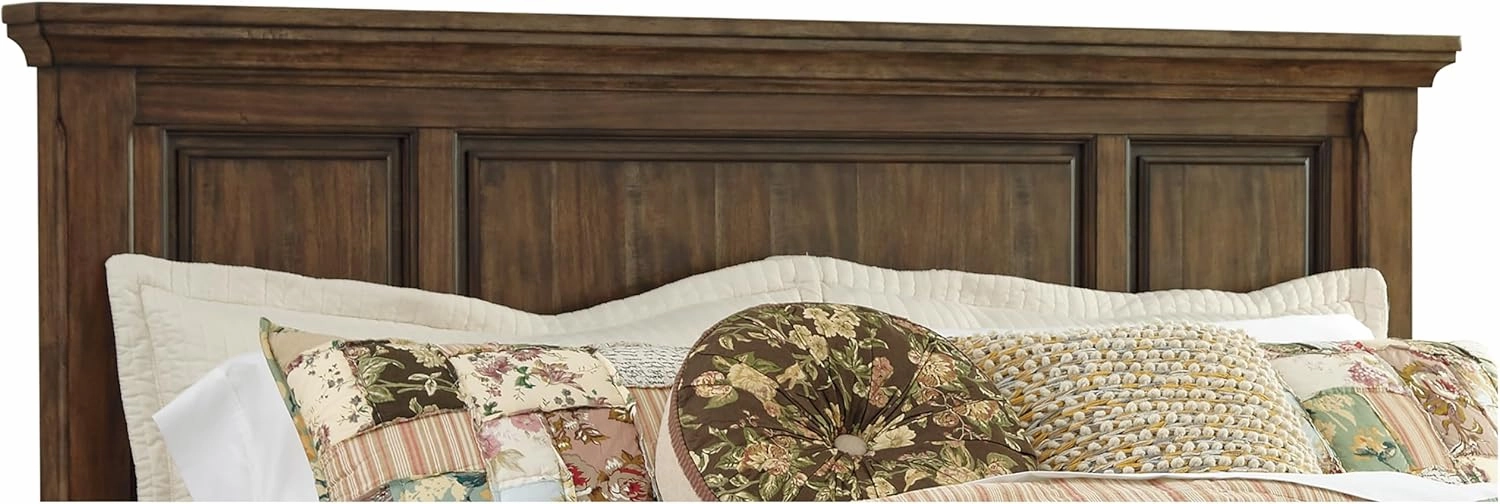 Signature Design by Ashley Flynnter Transitional Panel Headboard ONLY, Queen, Tobacco Brown