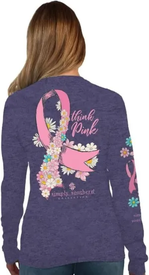 Simply Southern Think Pink Women's Long Sleeve T-Shirt