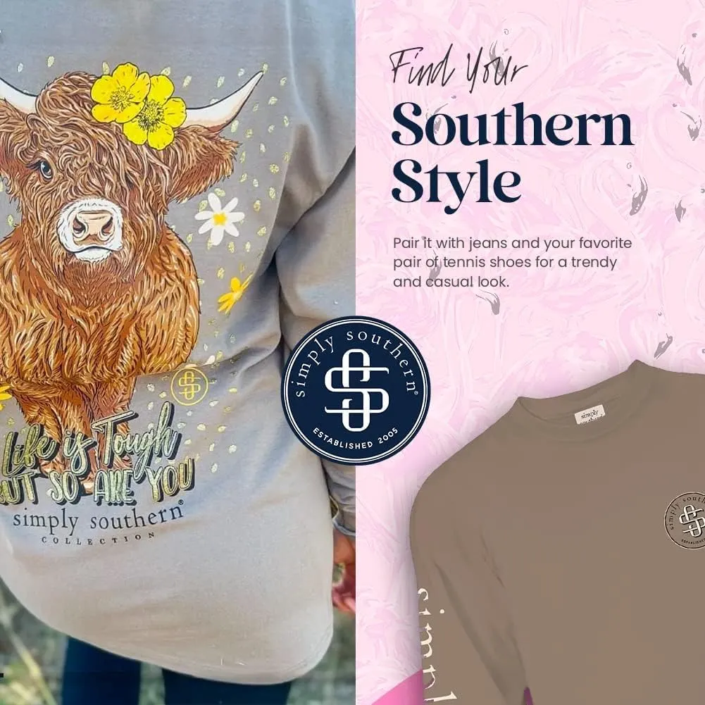 Simply Southern Think Pink Women's Long Sleeve T-Shirt