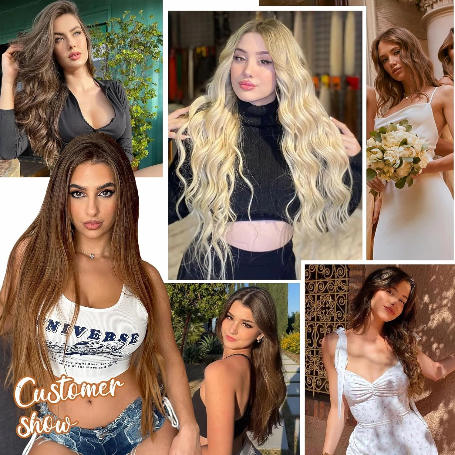 Sisily Clip in Hair Extensions Real Human Hair, Premium Human Hair Clip in Extensions Natural Black, Soft Straight Hair Extensions Real Human Hair Clip ins 7PCS Double Weft（16 Inch #1B）
