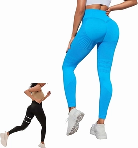 Slimove 3D Leggings Women's High Waisted Stretch Fitness Running Yoga Pants Ventilated and Comfortable