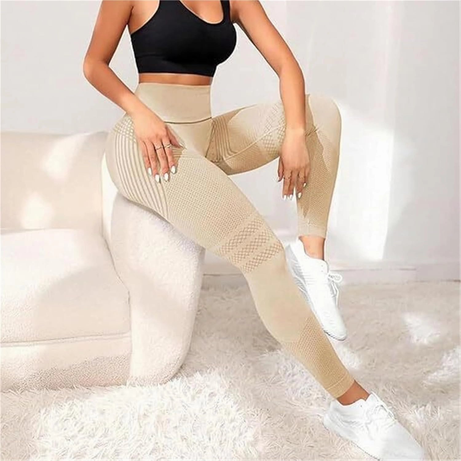 Slimove 3D Leggings Women's High Waisted Stretch Fitness Running Yoga Pants Ventilated and Comfortable