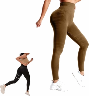 Slimove 3D Leggings Women's High Waisted Stretch Fitness Running Yoga Pants Ventilated and Comfortable