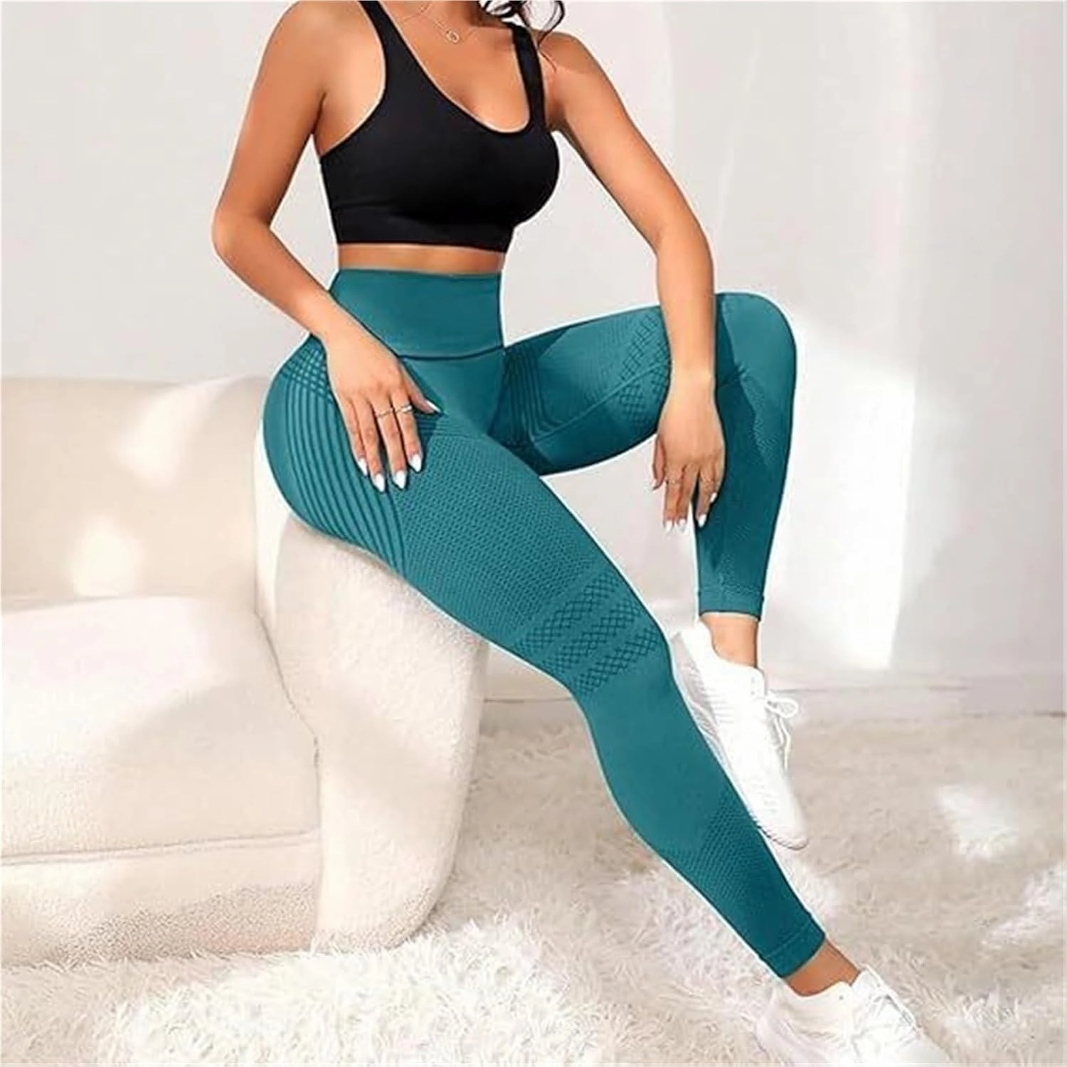 Slimove 3D Leggings Women's High Waisted Stretch Fitness Running Yoga Pants Ventilated and Comfortable