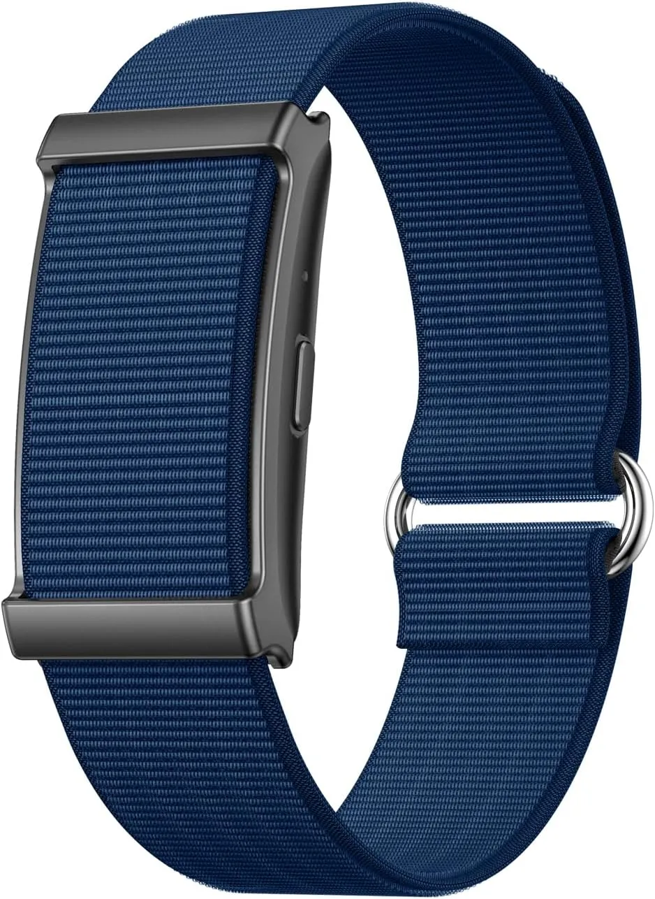 Smart Activity Fitness Tracker, Heart Rate Sleep Monitor, GPS Tracking, 120  Sport Modes, 30-Day Battery, 2 Bands Black & Blue
