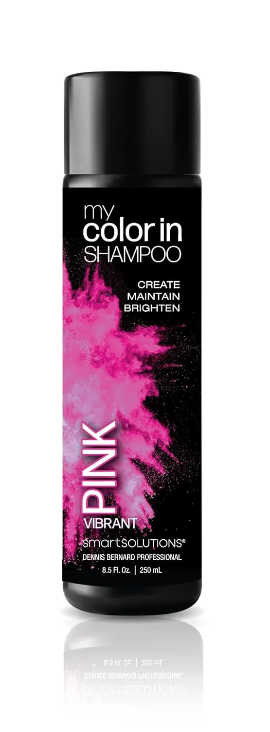 SMART SOLUTIONS MyColorIn Color Depositing Shampoo (Vibrant Pink) - Sulfate & Paraben Free Hair Dye | Made in USA (8 Colors)