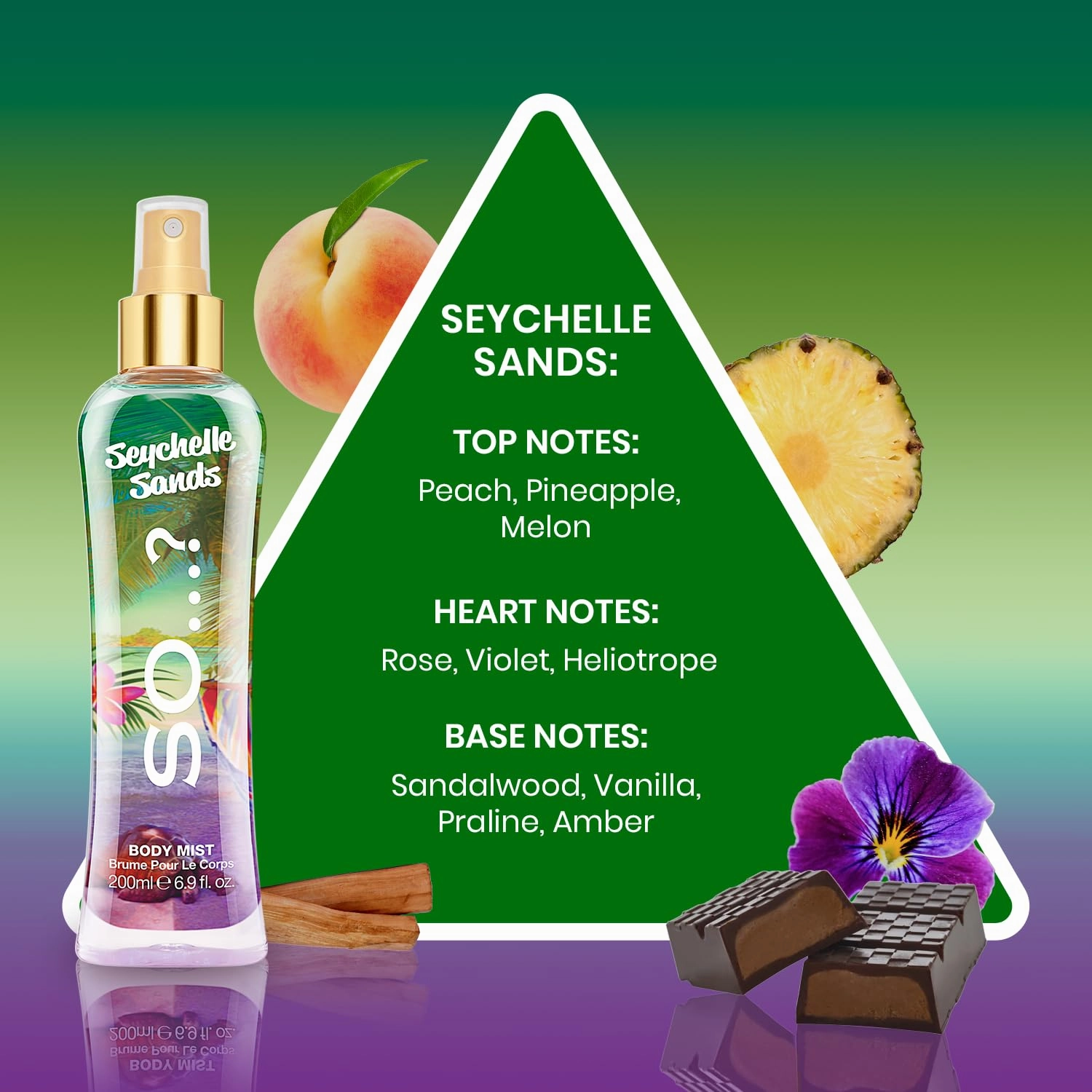 So...? Seychelle Sands Oriental Vanilla Body Mist - Women's Perfume with Peach, Rose Notes - Gifts - 6.9 oz (Pack of 3)