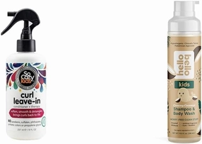 SO COZY Leave In Conditioner Spray (8 Fl Oz) & Hello Bello Kids Shampoo & Body Wash Gentle Hypoallergenic Tear-Free Plant Based Formula - Vegan and Cruelty-Free - Coconut Scented - 10 fl oz
