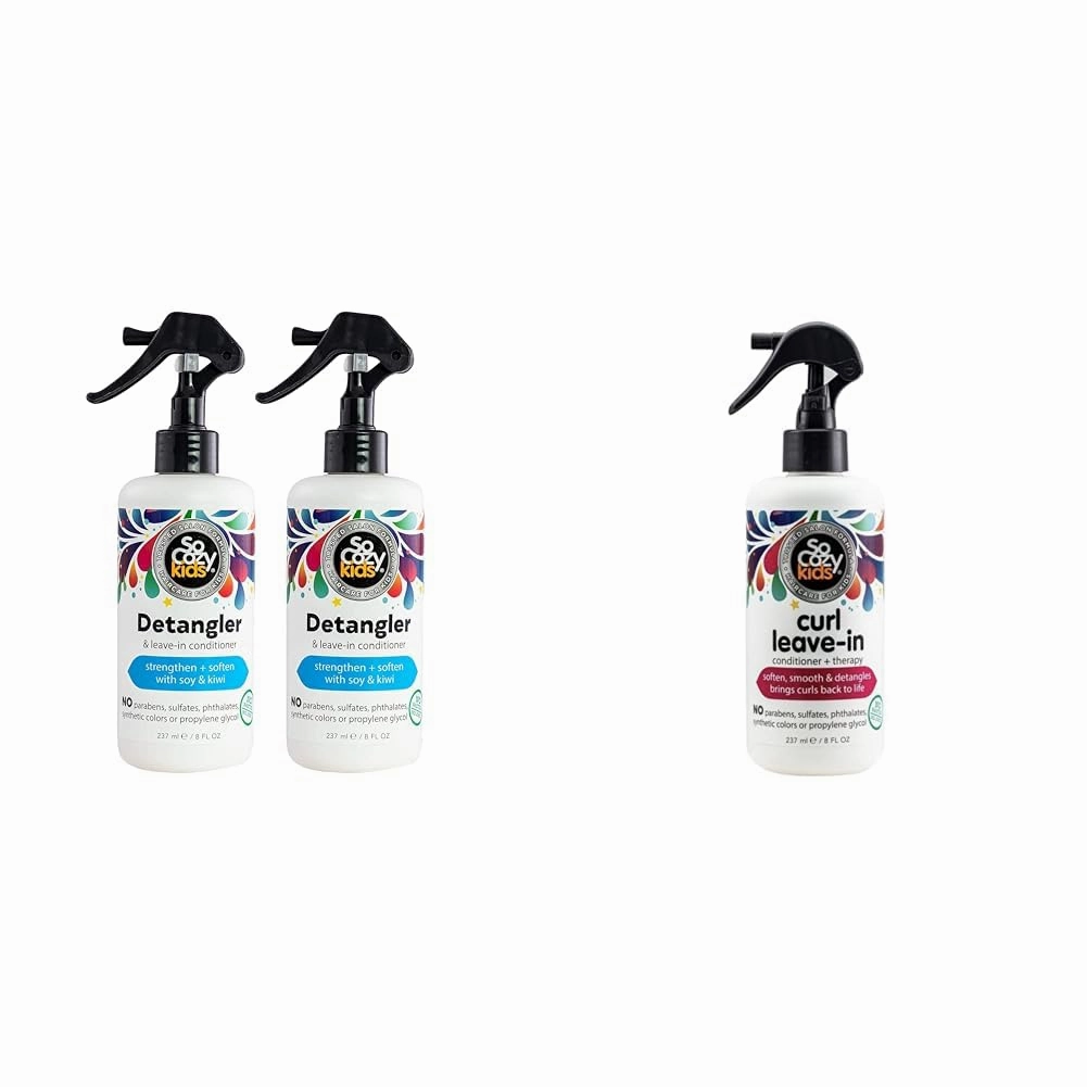 SO COZY Leave-In Conditioner Spray for Kids Hair, Fruity-tutti, Pack of 2   Leave-In Conditioner Spray, Paraben-Free Detangler, 8 Fl Oz