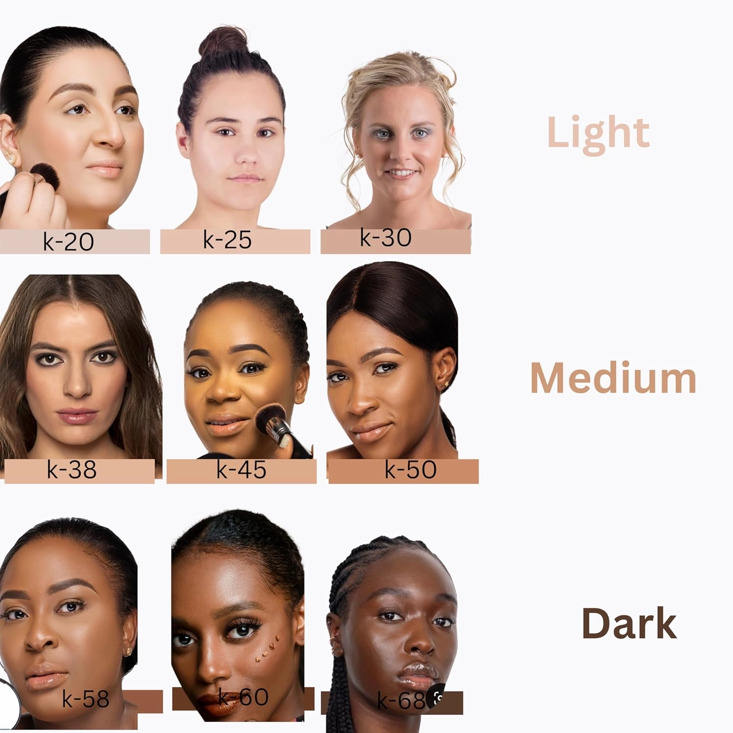 soft matte powder (K-40. Light with warm golden undertone)
