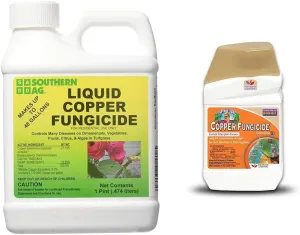 Southern Ag - Liquid Copper Fungicide - Fungicide, 16oz & Bonide Captain Jack's Copper Fungicide for Insects, 16 oz Concentrated Plant Disease Control Solution for Organic Gardening