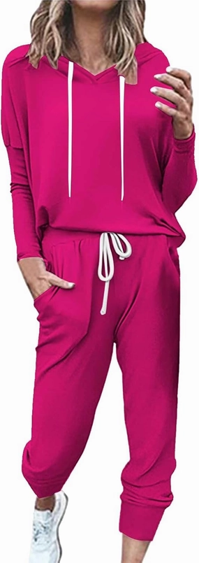 Spring Travel Outfits Outfits Long Sleeve Hoodies and Long Pant Sets Fall Winter High Waisted Pants Set Tracksuit