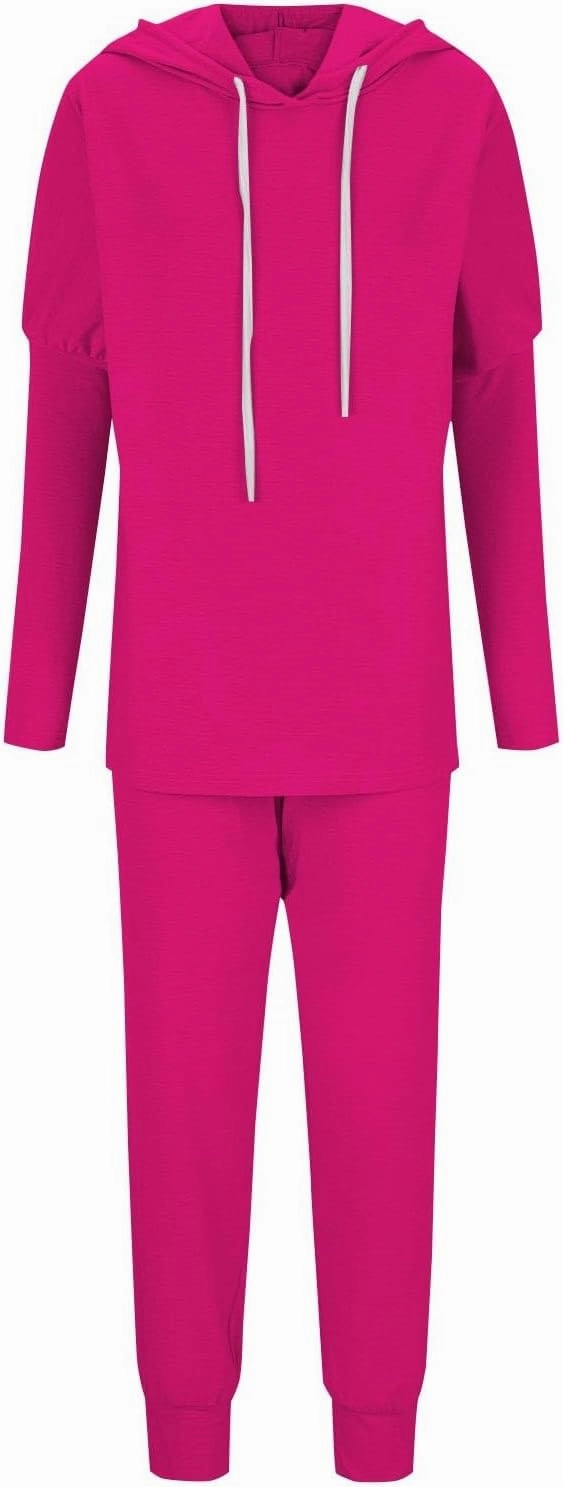 Spring Travel Outfits Outfits Long Sleeve Hoodies and Long Pant Sets Fall Winter High Waisted Pants Set Tracksuit