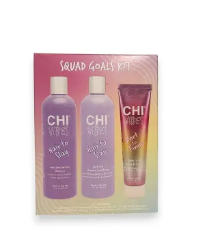 Squad Gaols Kit | 3 PCS Included | Hair to Slay: Daily Shampoo & Conditioner & Start to Finish Balm to Oil
