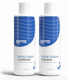 Stemz - Professional-Grade DHT Blocker Shampoo & Conditioner - pH Optimized for Scalp & Hair Health - Thickness & Volume - 12Fl Oz Sulfate-Free - Made in USA