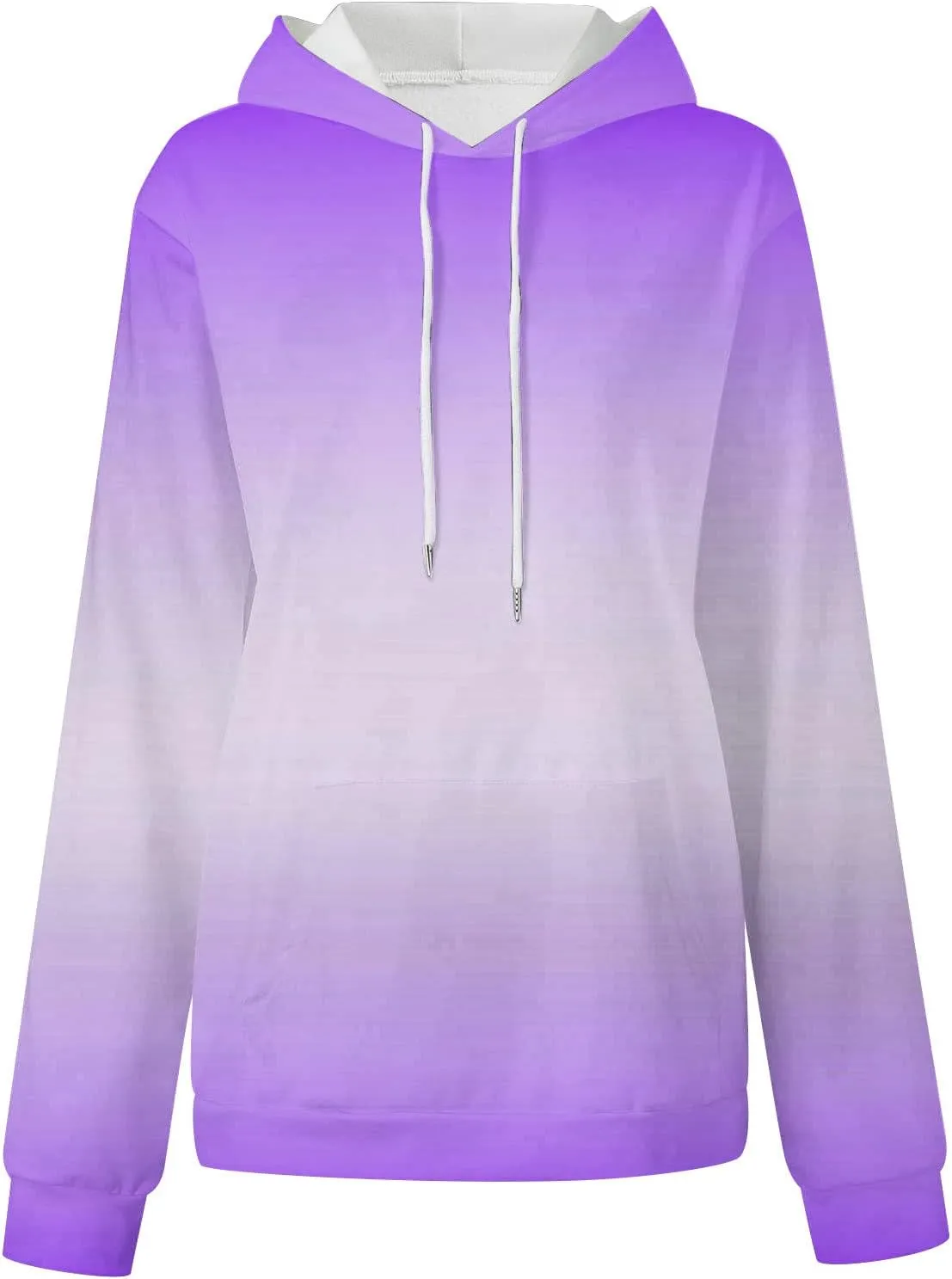 Stessotudo Women’s Hoodies 2023 Casual Gradient Long Sleeve Oversized Sweatshirts Pocketed Aesthetic Fashion Pullover Tops