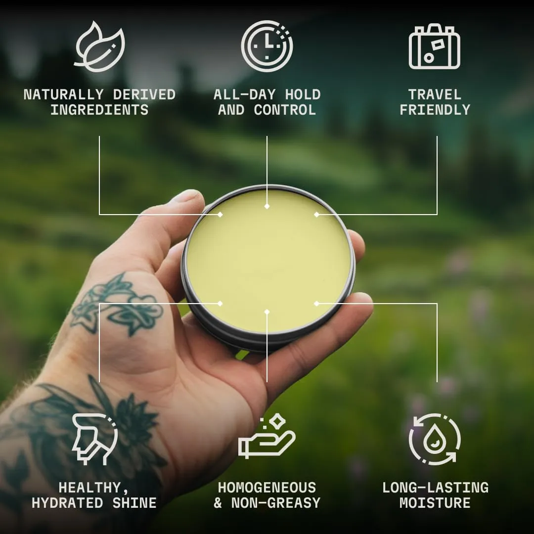 Striking Viking Beard Oil and Balm - Men's Beard Grooming Kit with All-Natural Beard Oil and Leave in Beard Balm Conditioner - Enriched with Argan and Jojoba Oil, Sandalwood