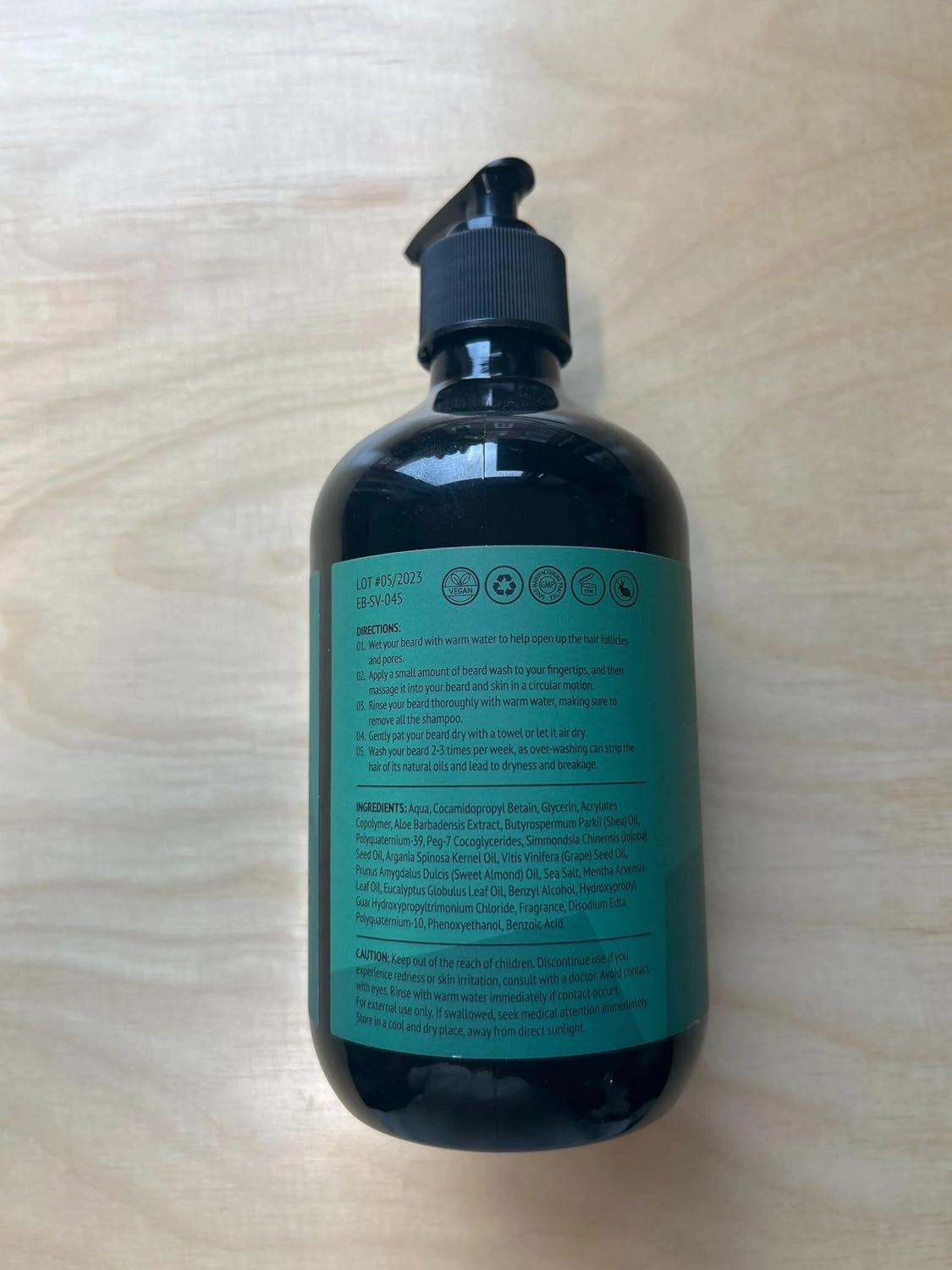Striking Viking Beard Wash (17 oz) With Natural Peppermint & Eucalyptus Scent - Paraben & Sulfate-Free Deep Cleansing Shampoo For Beard Care