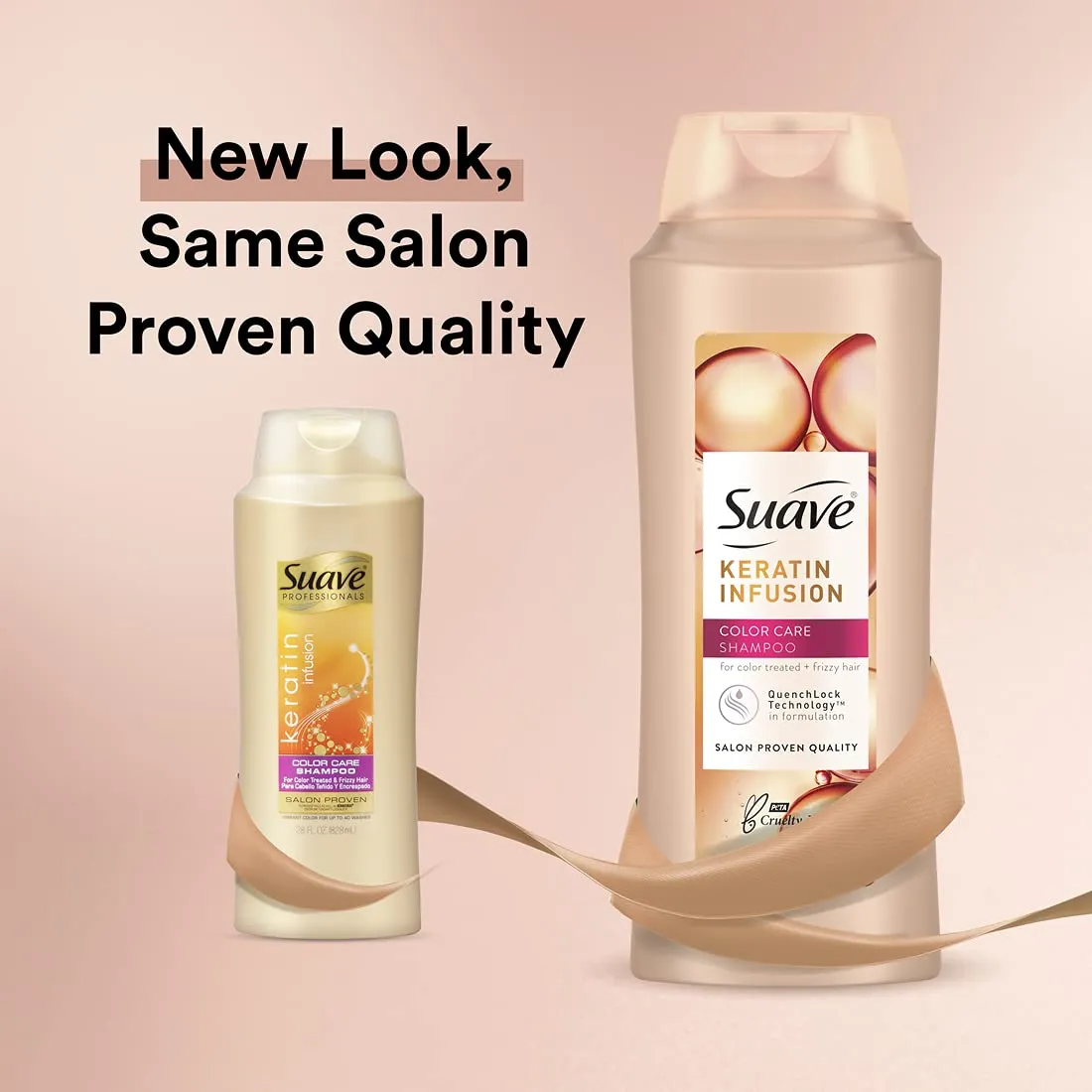 Suave Professionals Color Care Shampoo Shampoo for Color Treated Hair Keratin Infusion Color Protecting Shampoo, 28 Ounce (Pack of 4)