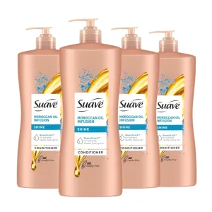 Suave Professionals Shine Conditioner, Moroccan Infusion, 28 Fl Oz (Pack of 4)