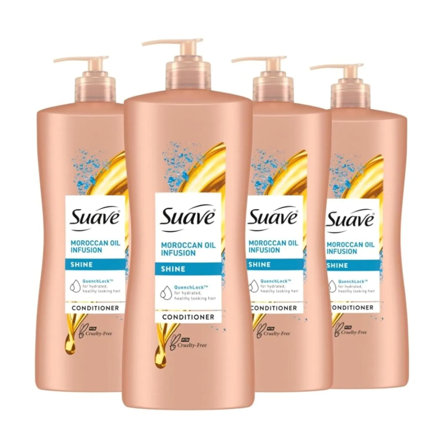 Suave Professionals Shine Conditioner, Moroccan Infusion, 28 Fl Oz (Pack of 4)