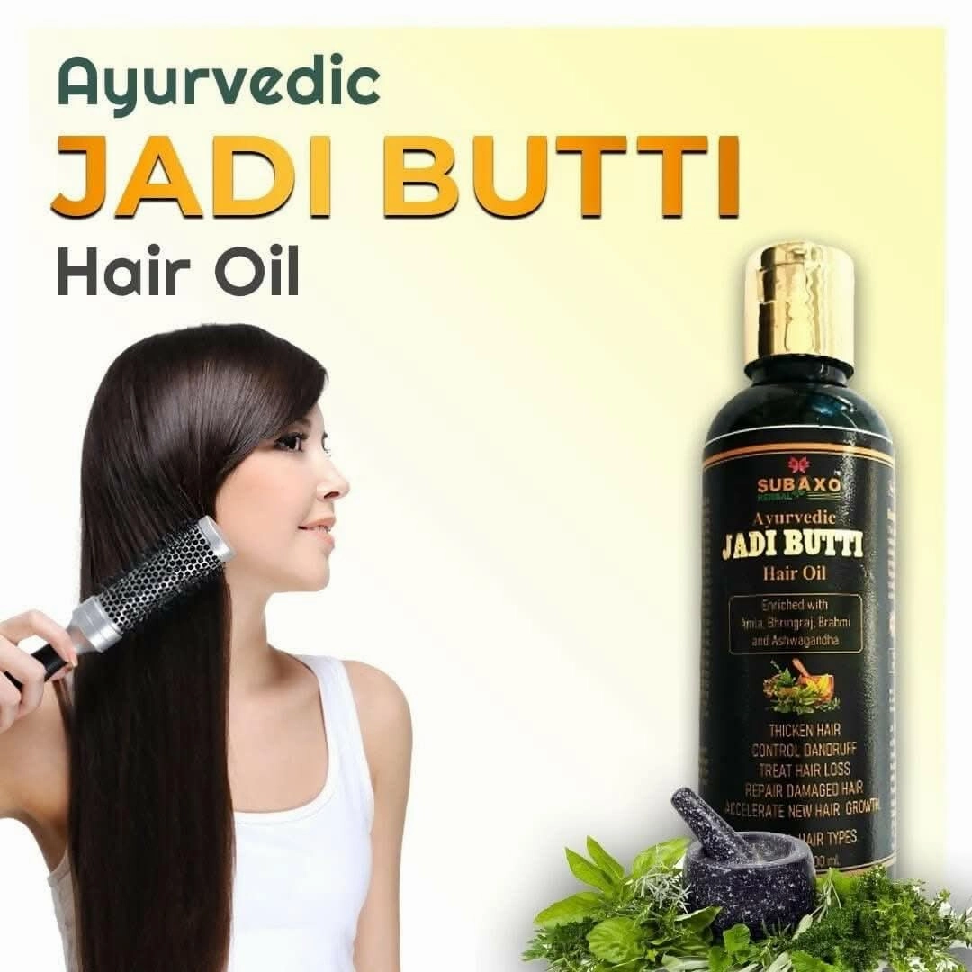SUBAXO Herbal Red Onion Hair Wash-Herbal Shampoo (200ML)And Herbal Jadi Buti Hair Oil (200ml) Combo