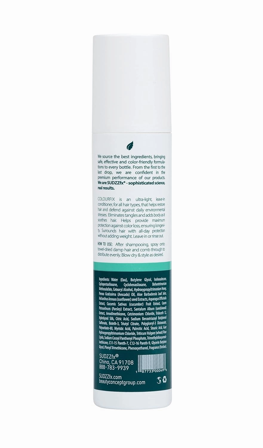 SUDZZFX ColourFix Leave-in Conditioner, 8.5 Fl Oz - Nourishing Conditioner for Growth, Color-Treated and Dry Damaged Hair - Deep Conditioner - Repair and Defend Hydrating Conditioner