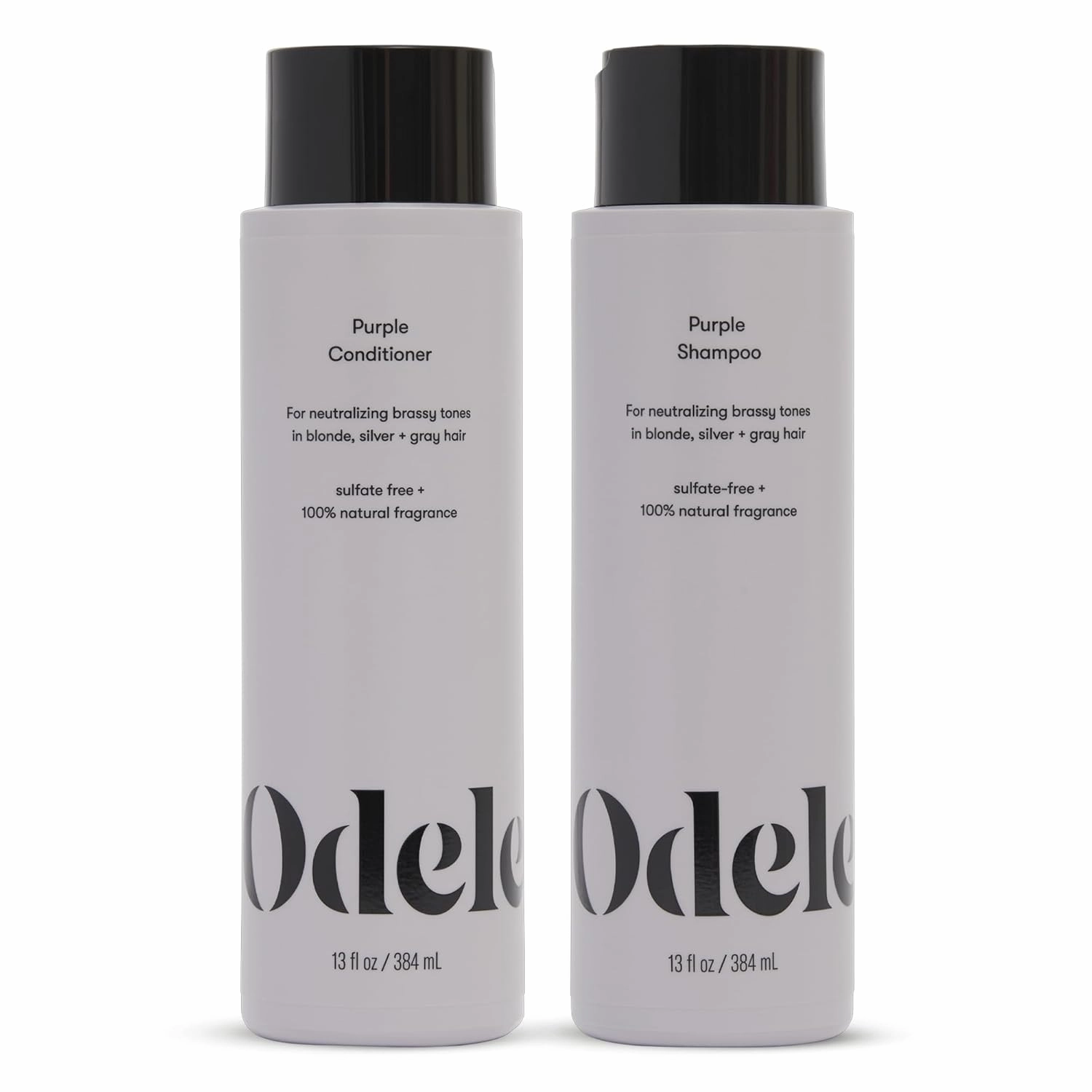 Sulfate-Free Purple Shampoo & Conditioner Set for Neutralizing Brassy Tones in Blonde, Silver   Gray Hair, 13 Fl Oz Each (2-Pack)