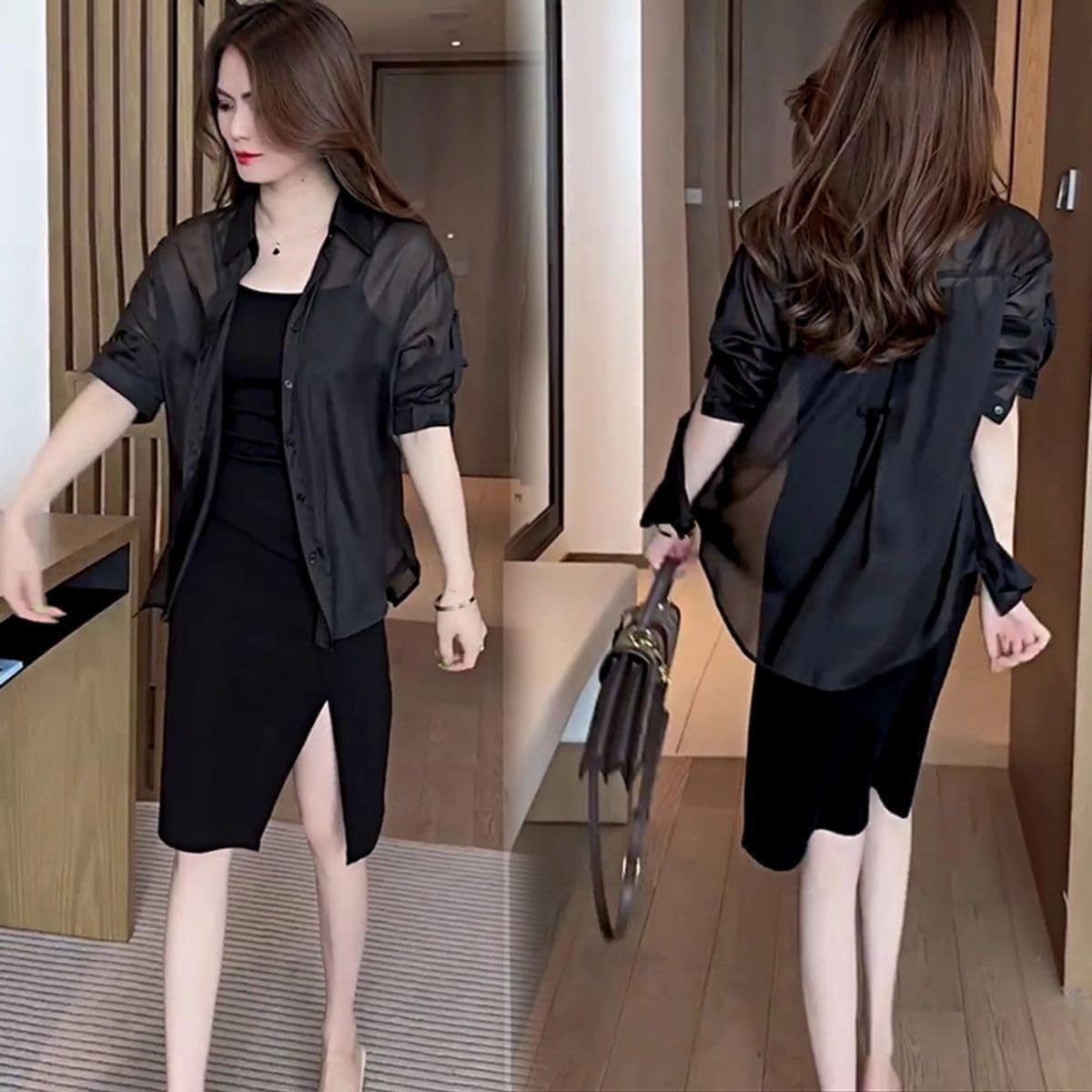 Summer Sunscreen Chiffon Shirt,Long Sleeve UV Protected Silk Shirt,Uv Blocking, Breathable, Fast Drying